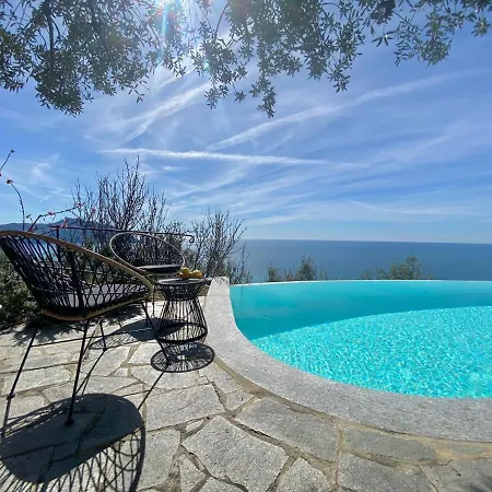 Casaviva - Ampio Trilocale Vista Mare Con Piscina - Pieve Alta Pieve Ligure